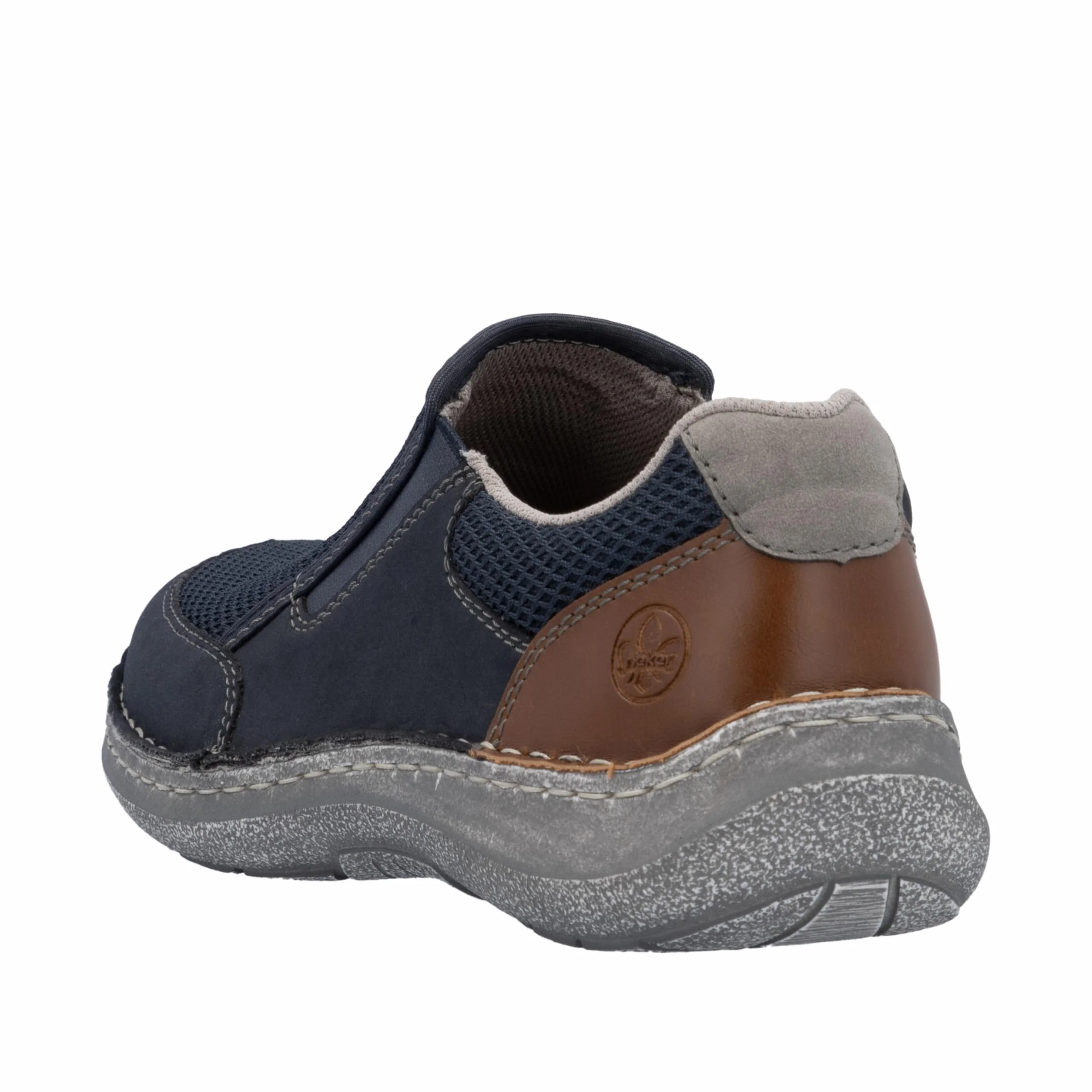 Rieker 03053-14 Herren Slipper Synthetik blau blau