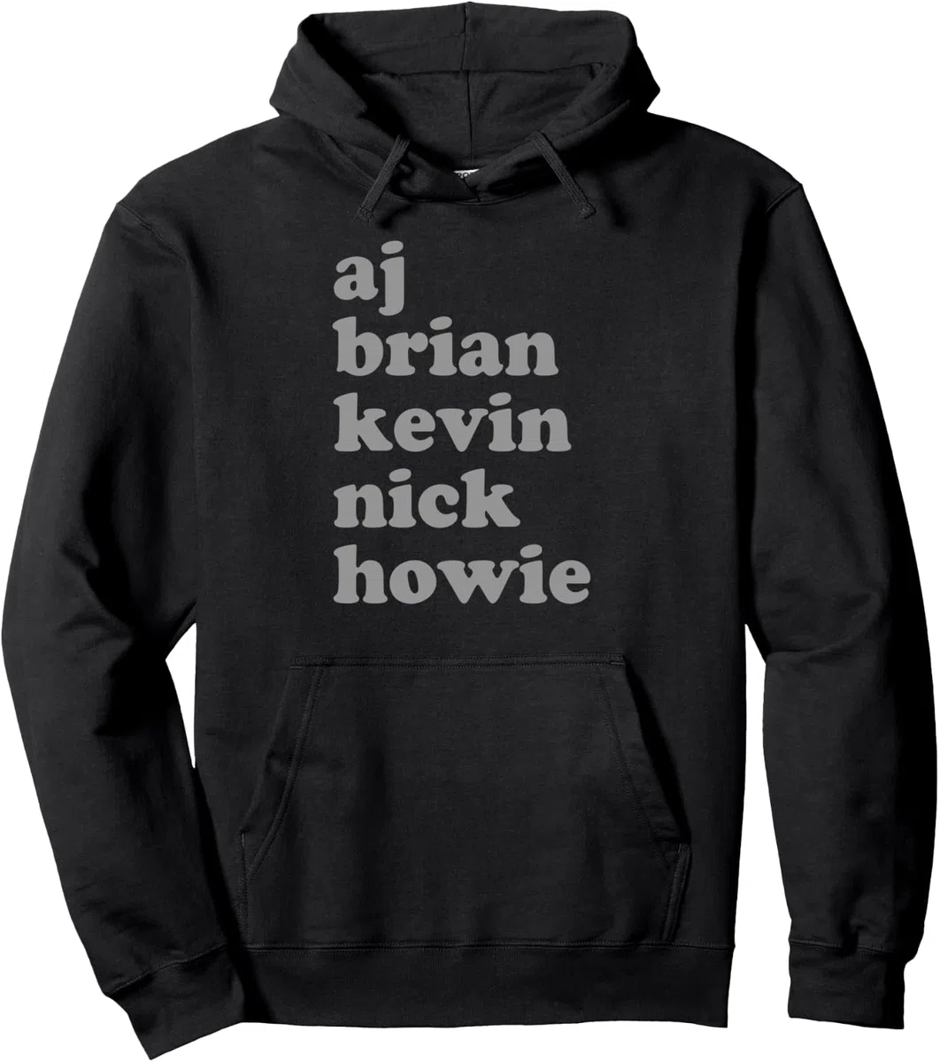 Backstreet Boys Stacked Names Pullover Hoodie