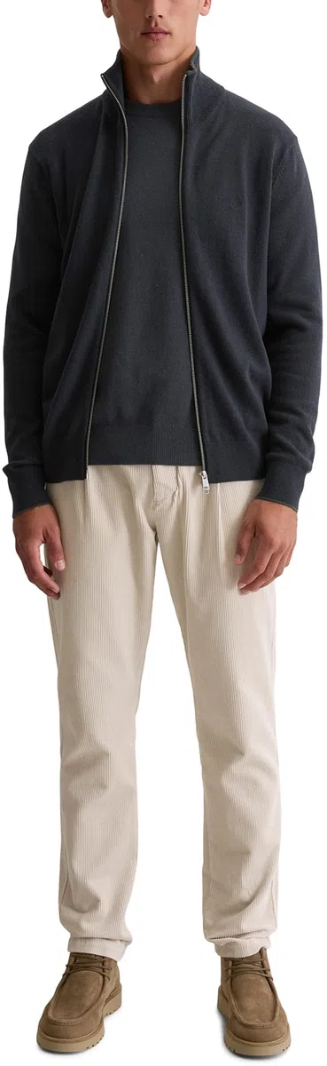 Marc O'Polo Zipper-Strickjacke Regular aus Bio-Baumwoll-Schurwoll-Mix