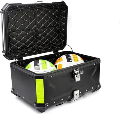 Aluminium-Motorradkoffer – wasserdichte Oberbox für Aufbewahrung und Helme mit Sicherheitsschloss und Bodenplatte