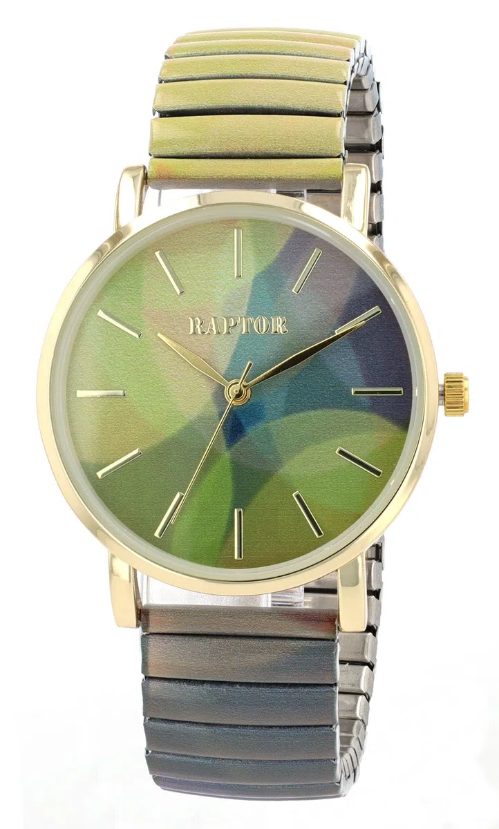 Raptor Colorful Edition Ausgefallene Damenuhr Bunt | Armbanduhr Damen außergewöhnlich mit Zugarmband | Besondere Damenarmbanduhr – Modische Uhr Frauen Senioren