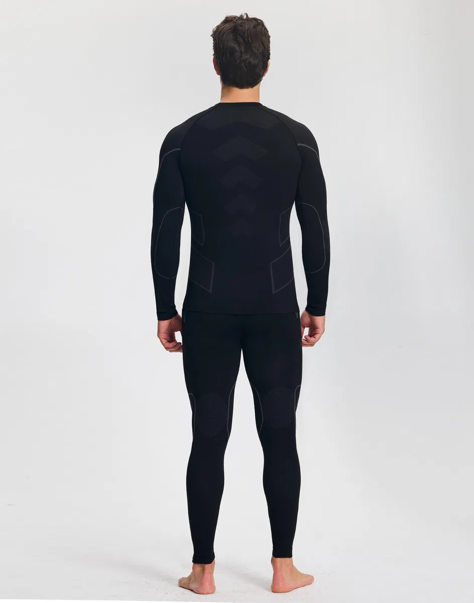 Pioneer Camp Thermounterwäsche Herren Set - Atmungsaktives & Warmes Material, Seamless Perfekte Passform funktionsunterwäsche, Skiunterwäsche - Geeignet für Verschiedene Sportarten und Freizeit