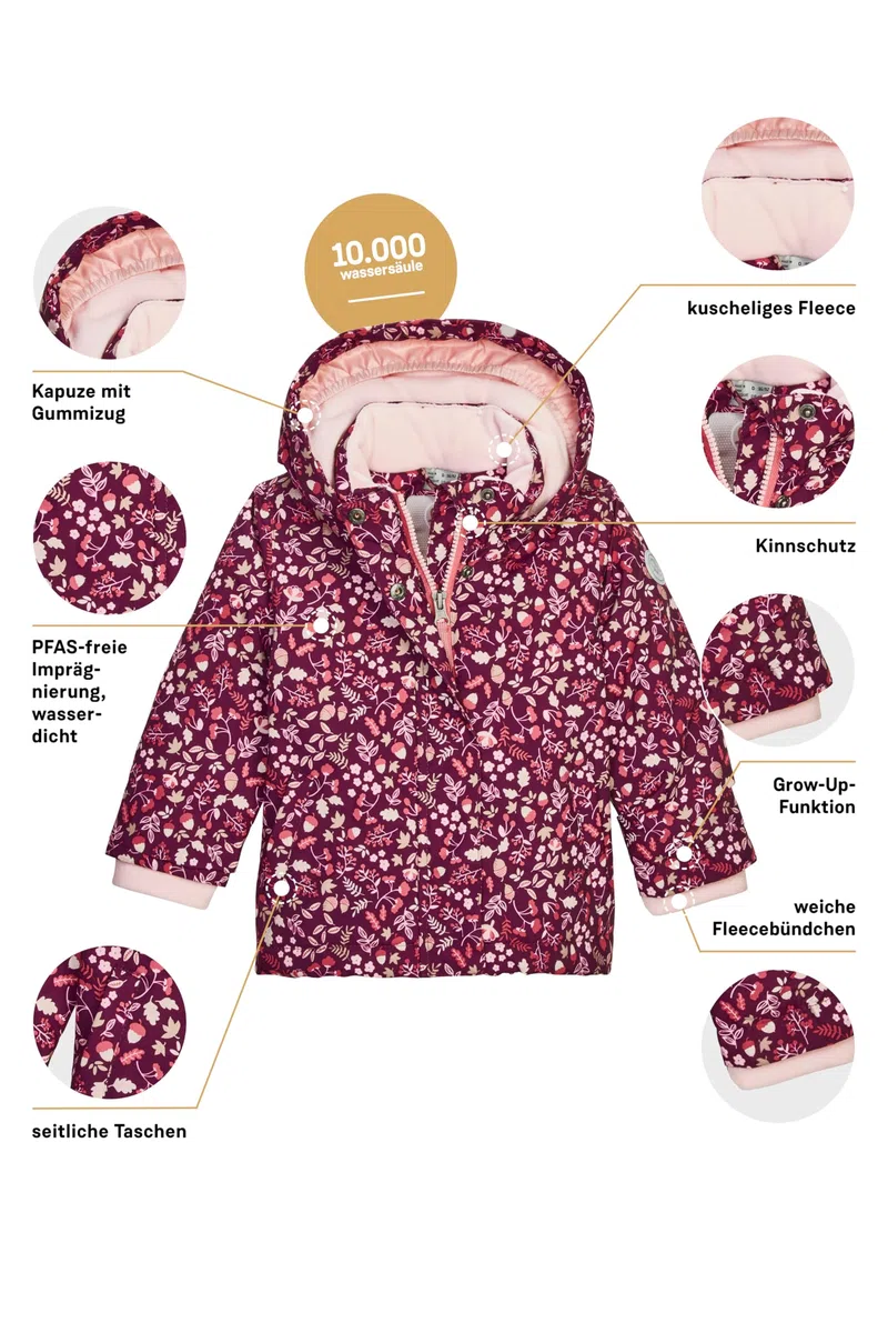 first instinct by killtec Unisex Baby Fiow 13 Mns Jckt Funktionsjacke/Outdoorjacke mit Kapuze