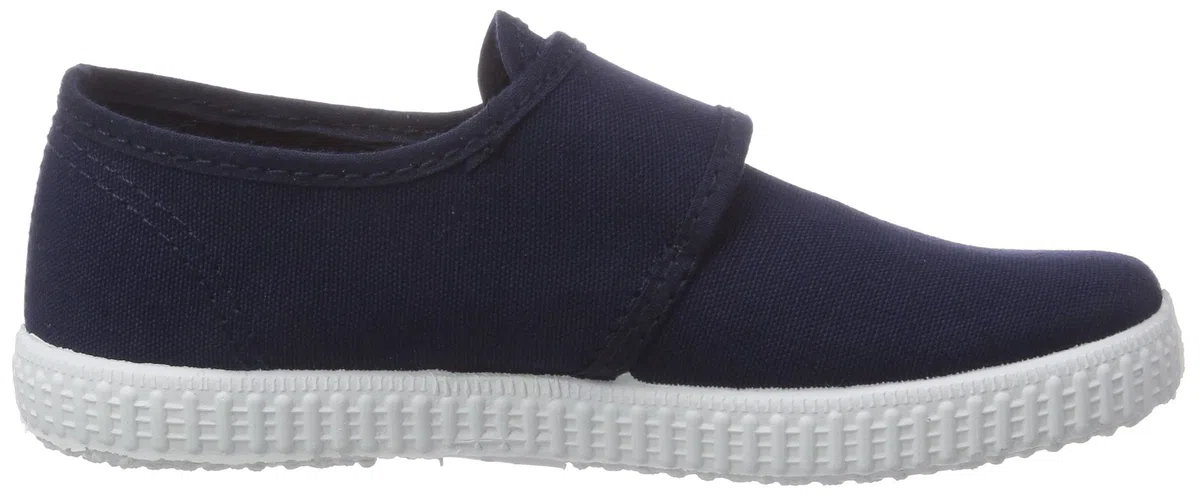 Natural World Blucher Velcro LISO, Mädchen Derby Schnürhalbschuhe, Blau (Marino 77), 27 EU