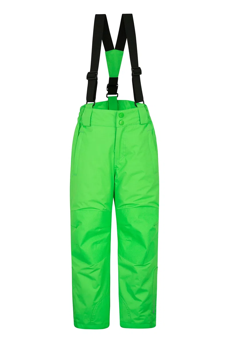 Mountain Warehouse Raptor Skihose für Kinder - Taschen, schneedichte Hose, abnehmbare Träger & Reißverschluss am Knöchel, Verstärkte Knie - Jungen, Mädchen