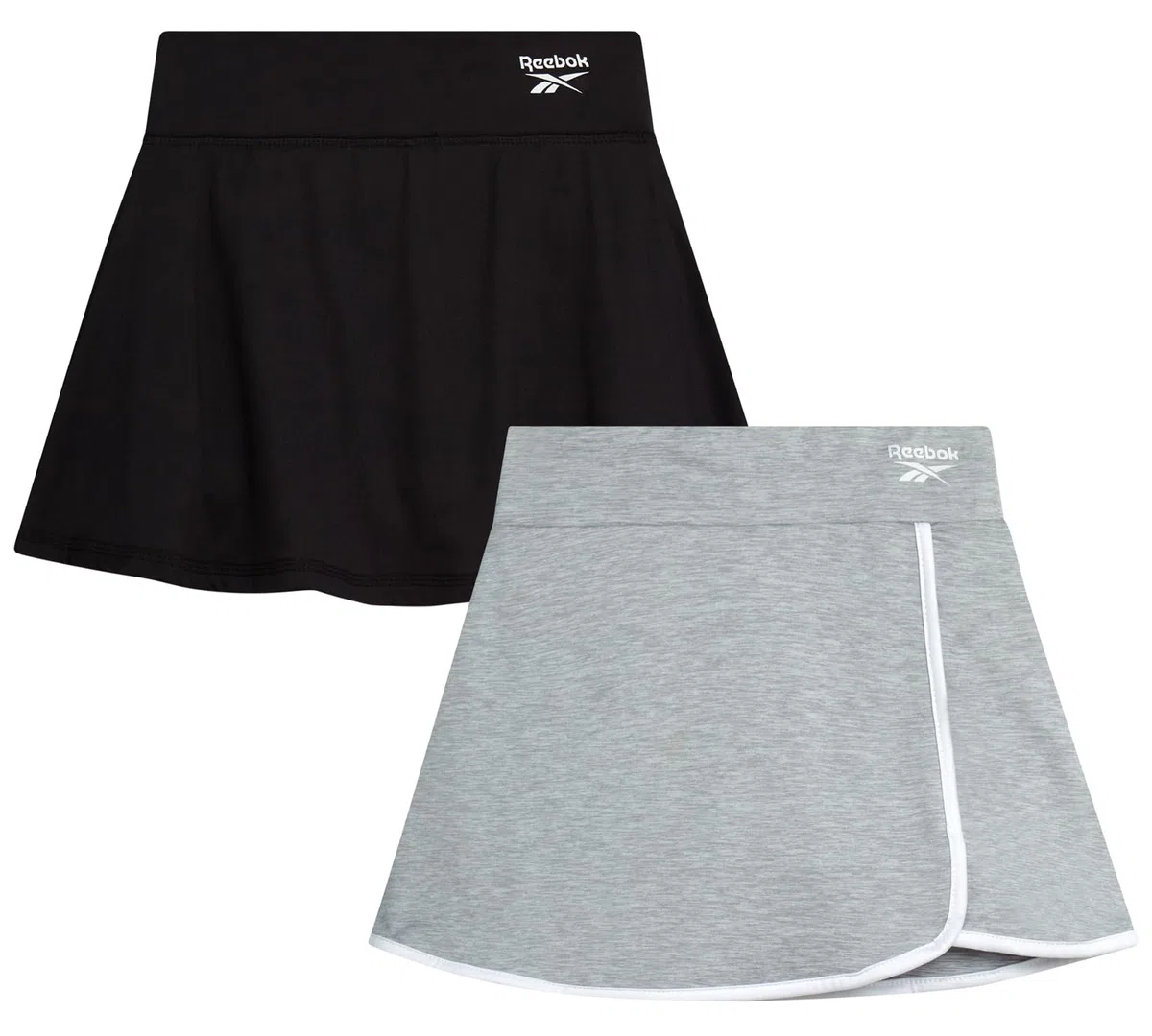 Reebok Mädchen-Skorts, athletischer Skort für Mädchen, atmungsaktiv, Sommer-Skorts, Activewear, athletische Röcke für Workout, Sport, 2 Stück