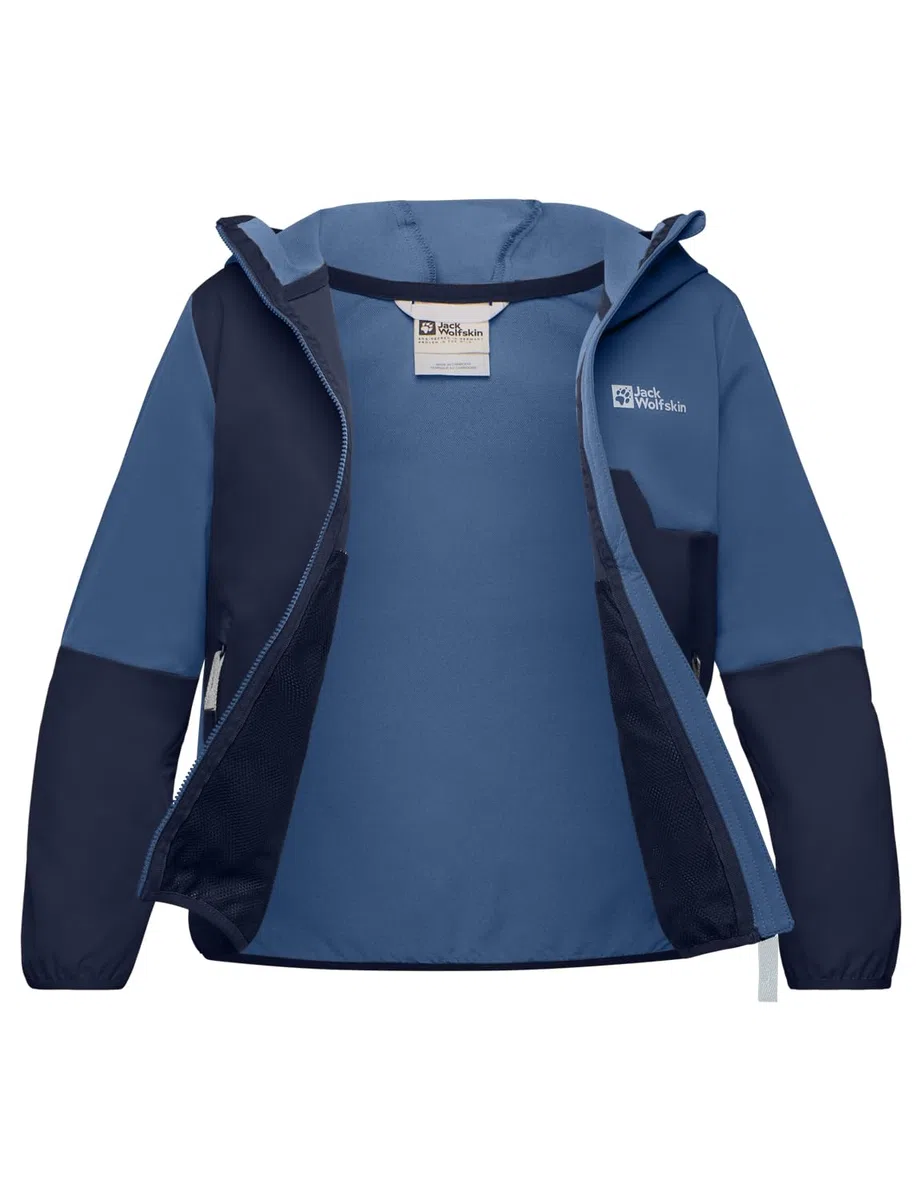 Jack Wolfskin Unisex Kinder Turbulence Hooded Jkt K Softshelljacke