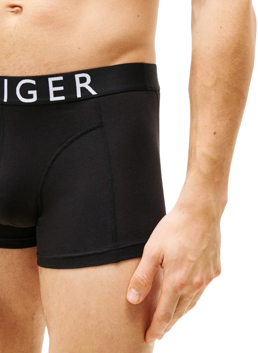 Tommy Hilfiger Herren 3er Pack Boxershorts Trunks mit Logobund