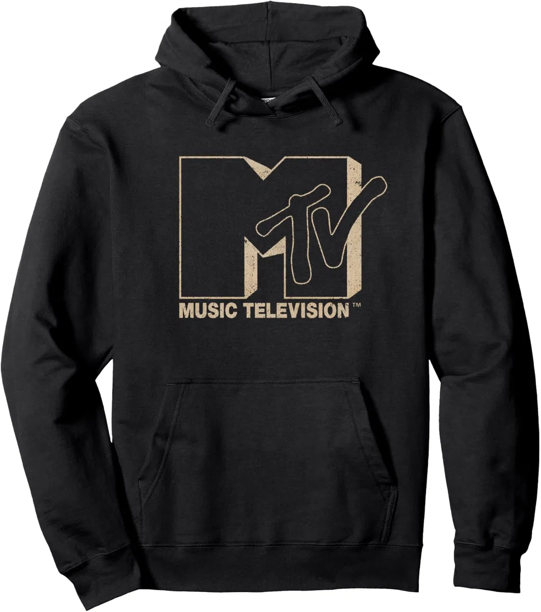 MTV Logo Drop Shadow Pullover Hoodie
