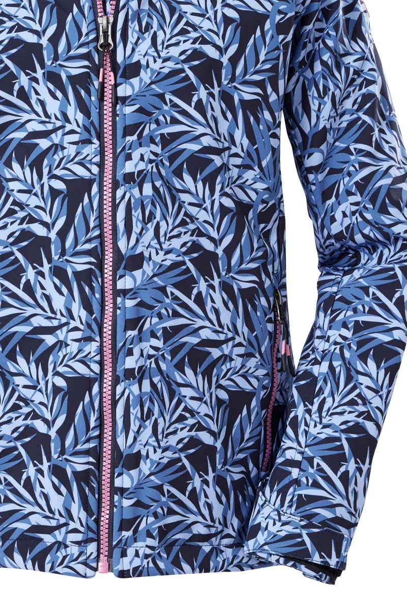 killtec Mädchen Softshelljacke/Outdoorjacke mit Kapuze Mädchen Softshelljacke Print, dunkelnavy, 140, 43200-000