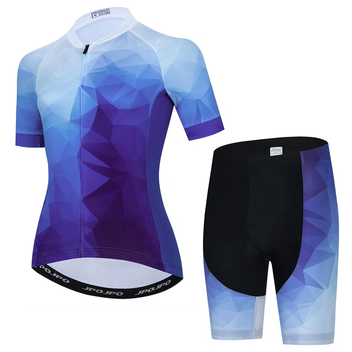 Radtrikot-Shorts-Set, Damen, Bike-Top-Anzug, Reißverschlusstaschen, Damen-Fahrradbekleidung