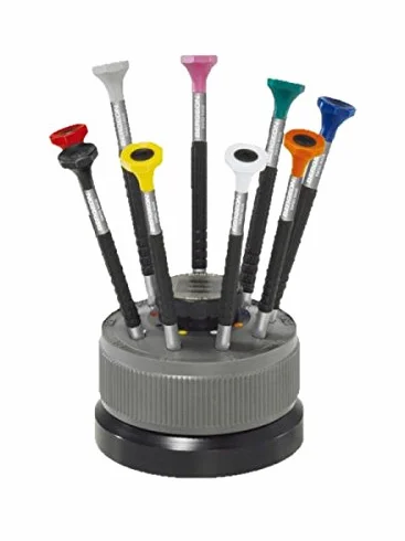 Bergeon Uhrmacher Schraubendreher Set mit 9 Schraubendrehern und Ersatzklingen 6899-S09