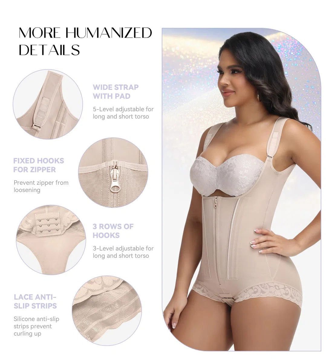 SHAPSHE Fajas Colombianas Moldeadoras Postpartum Stage 1/2/3 Body Shaper Korsett Shapewear Hohe Kompression Kleidungsstück für Frauen