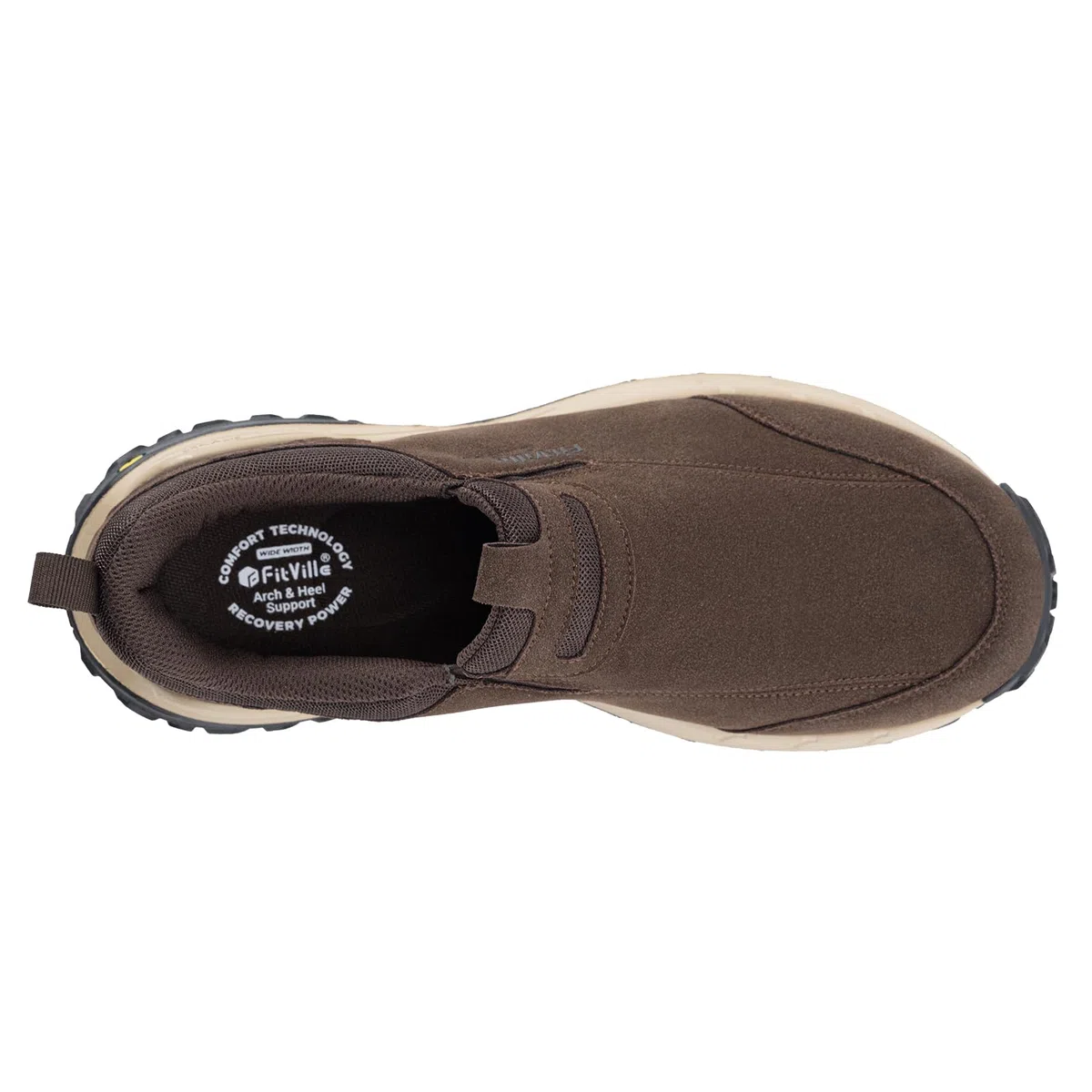 FitVille Wanderschuhe Herren Extra Breit Trekkingschuhe rutschfeste Outdoor Schuhe Atmungsaktiv Walkingschuhe Slip on Freizeitschuhe Weit Herren Sneaker mit Fußgewölbestütze