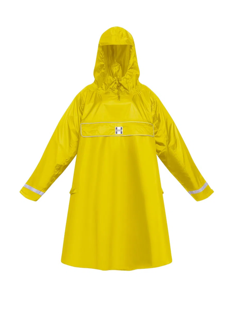 HOCK Premium E-Bike Poncho, Regenponcho mit Ärmel für Fahrrad und E-Bike - für Helme geeignet - Regencape 100,0% wasserdicht, Fahrradponcho
