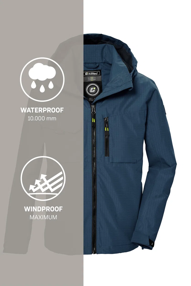 Killtec Jungen Kos 140 Bys Jckt Funktionsjacke ist wasserdicht/Outdoorjacke mit Kapuze