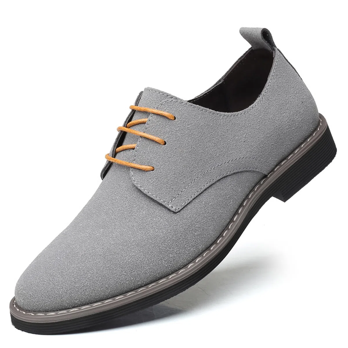 Asifn Herren Kleid Oxford Schuhe Klassische Schnürung Lässige Wildleder Samt Low-Top Britische Business Atmungsaktive Schuhe