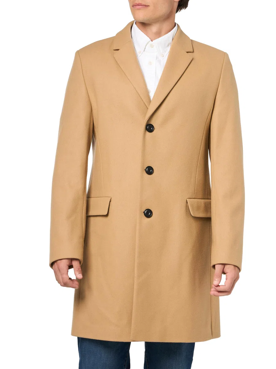 HUGO Herren Soft Wool Blend Overcoat Mantel (1er Pack)