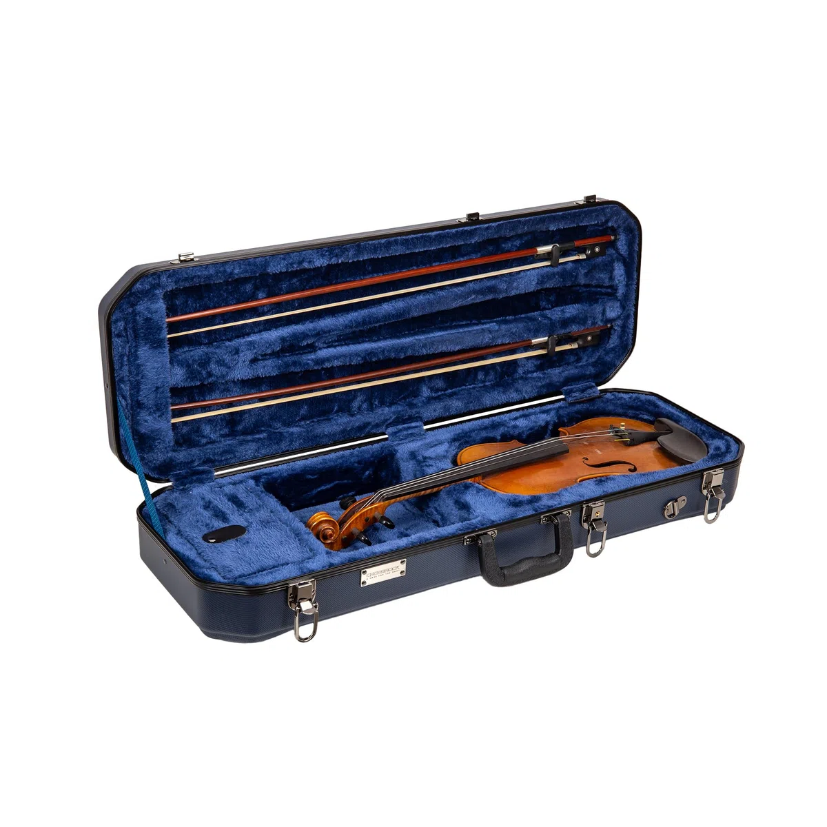Crossrock CRA860VFBL 4/4 Violinenkoffer, ABS-Hartschale mit Innenfach, abnehmbare Gurte, Blau