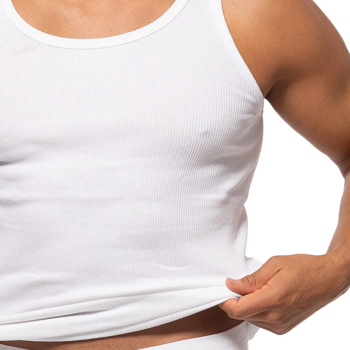 Ammann 4er-Pack Herren Unterhemd Tank Top – 100% Bio-Baumwolle in Doppelripp-Qualität, Weich & Strapazierfähig – Bequeme, Langlebige Wäsche im Puristischen Design – Trocknergeeignet