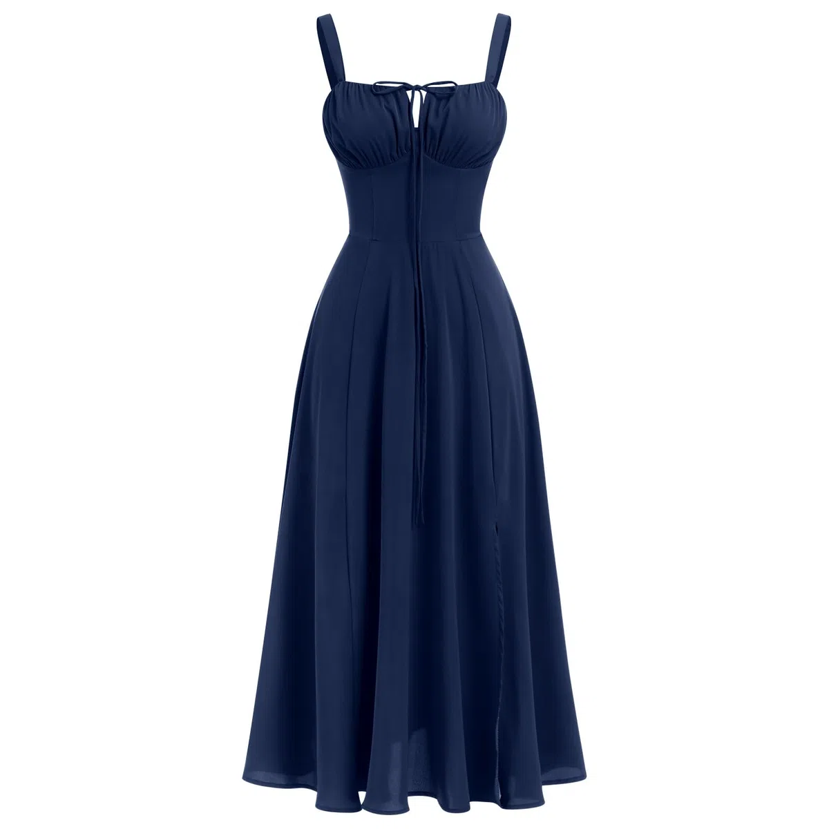 Odizli Damen Sommer Sexy Ärmellos Spaghettiträger Boho Blumen Lang Kleid mit Schlitz