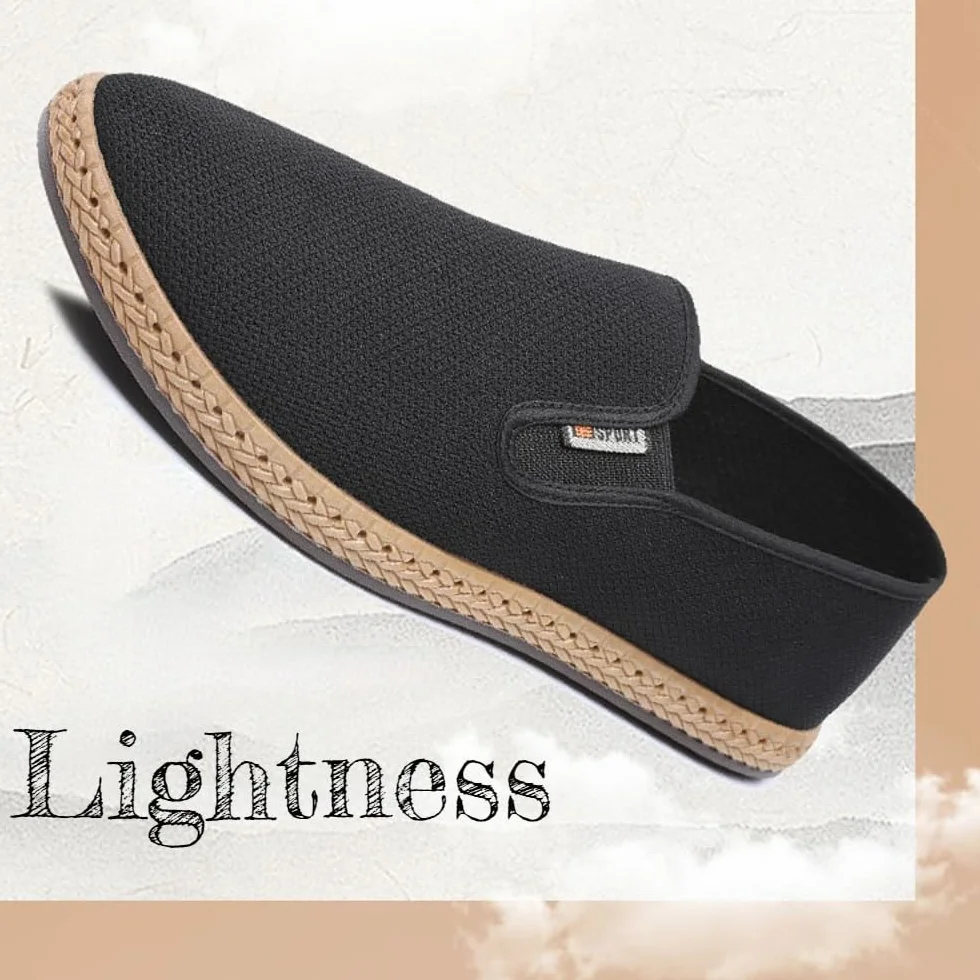 Espadrilles Herren Mesh Slippers für Herren Atmungsaktive Loafers Sommer Schuhe