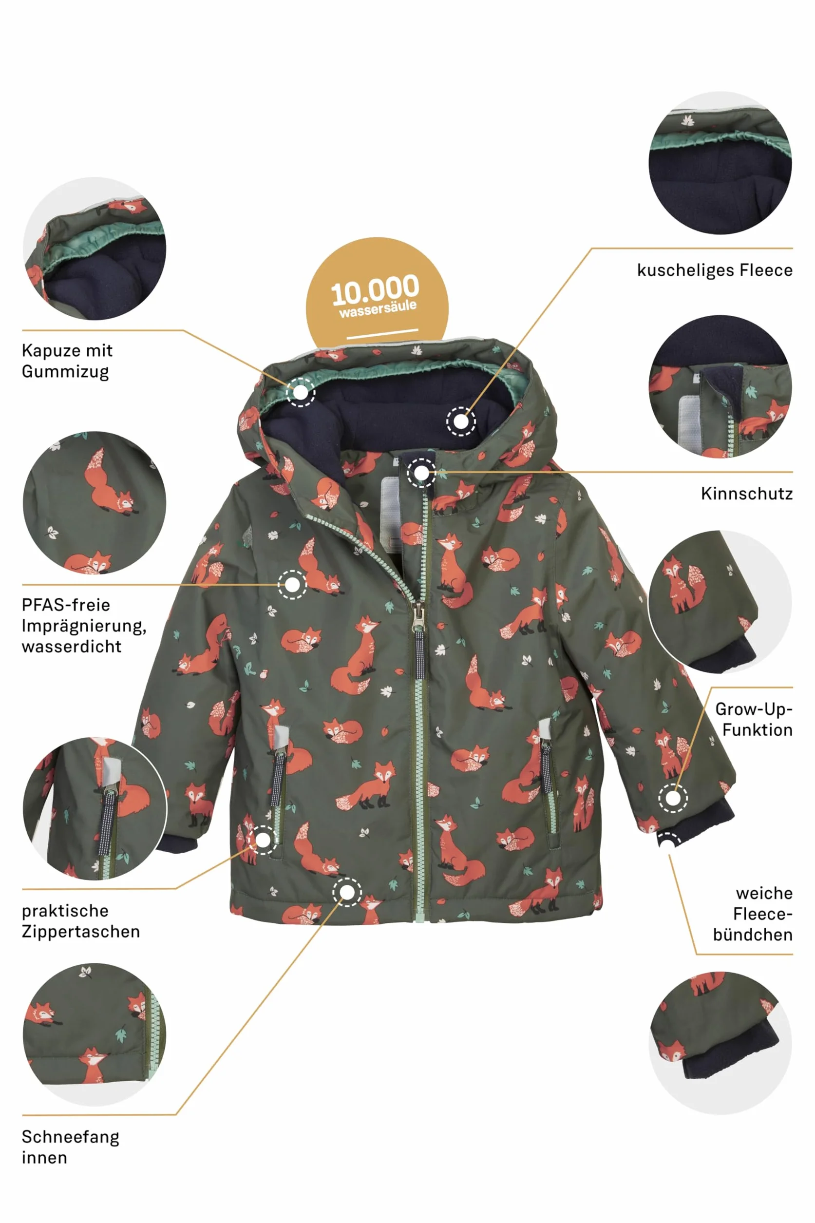 first instinct by killtec Unisex Baby Fisw 29 Mns Ski Jckt Skijacke/Funktionsjacke mit Kapuze und Schneefang