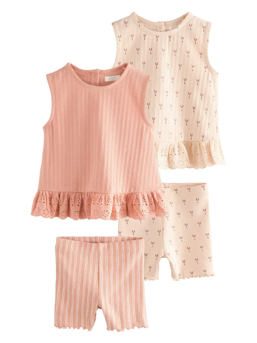 NEXT Mädchen Set mit Trägertop und Shorts, 2er-Pack 62-122