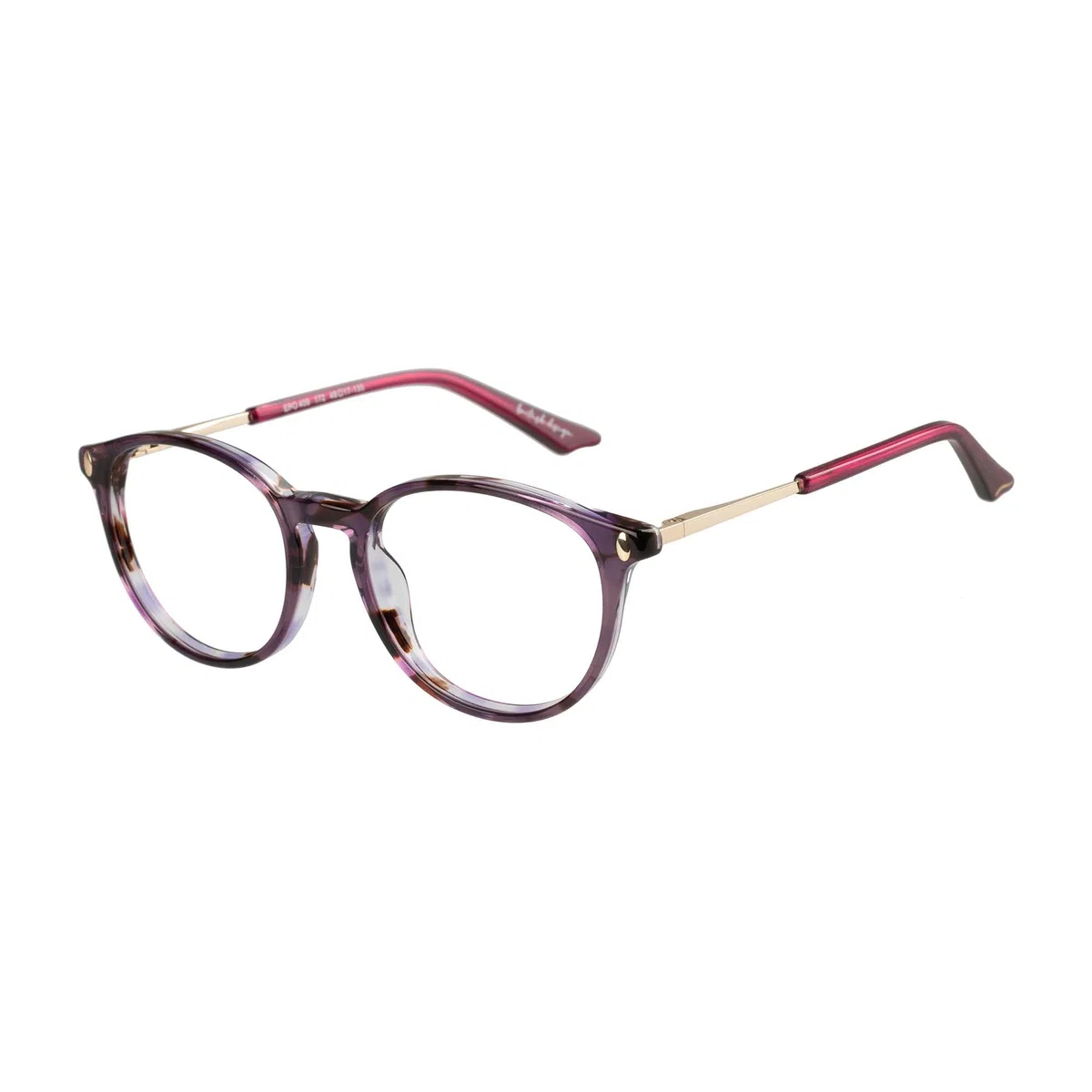 EPISODE Brille mit Sehstärke für Damen optional mit Sonnenbrillentönung oder Blaulichtfilter, Rund, gefertigt aus Acetat (inklusive Brillenetui)