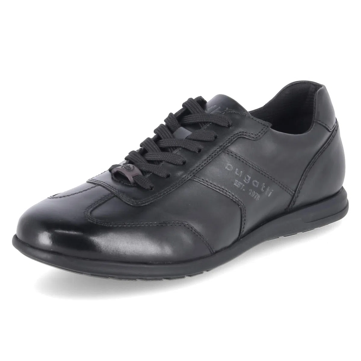 Bugatti 311A9Q144000-1000 Schnürhalbschuh Glattleder Herren in schwarz