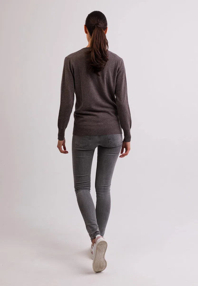 100% Kaschmir Damen Pullover Cardigan V-Ausschnitt | Strickjacke V-Ausschnitt 2-fädig