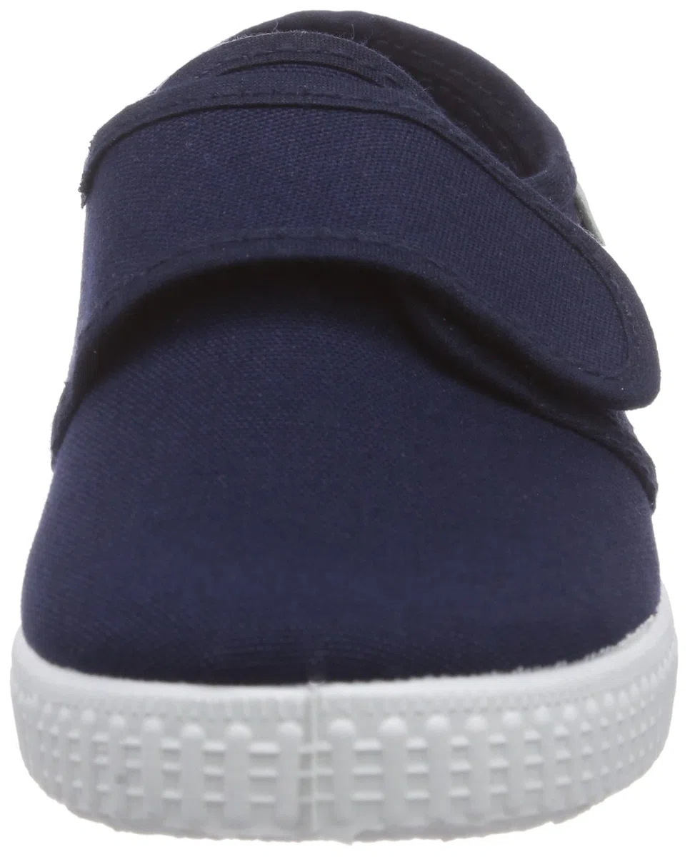Natural World Blucher Velcro LISO, Mädchen Derby Schnürhalbschuhe, Blau (Marino 77), 27 EU
