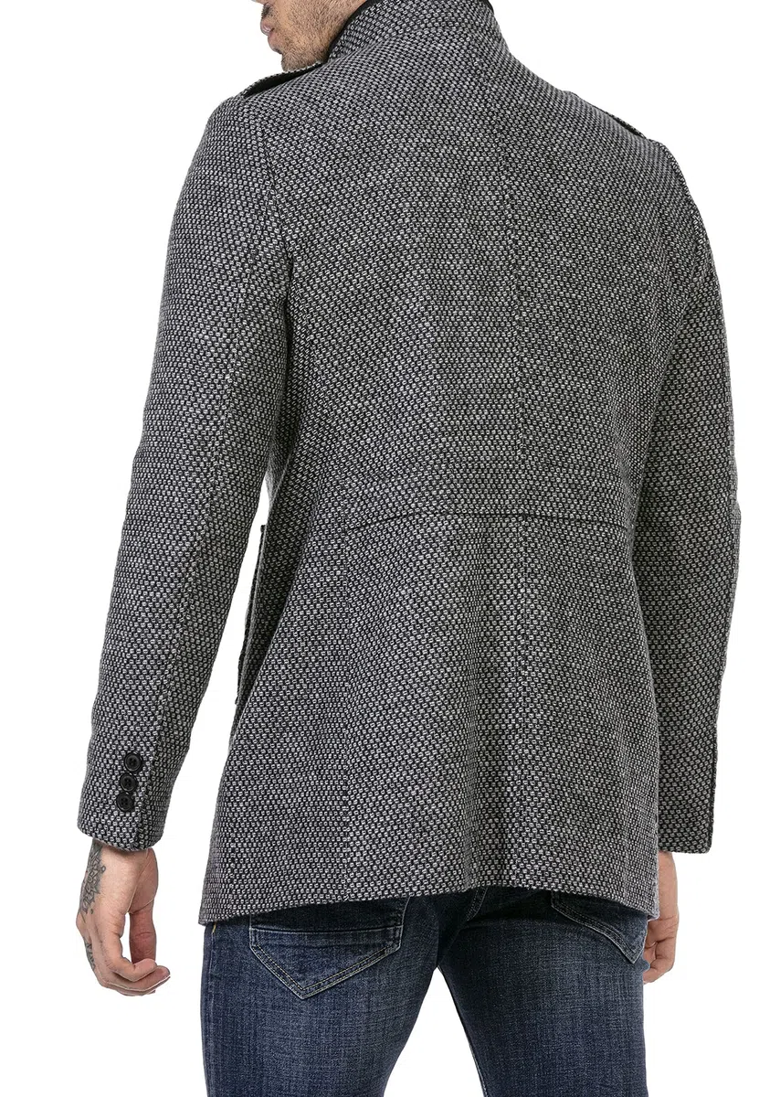 Redbridge Herren Mantel Winterjacke Classy Chic Jacke Transformable