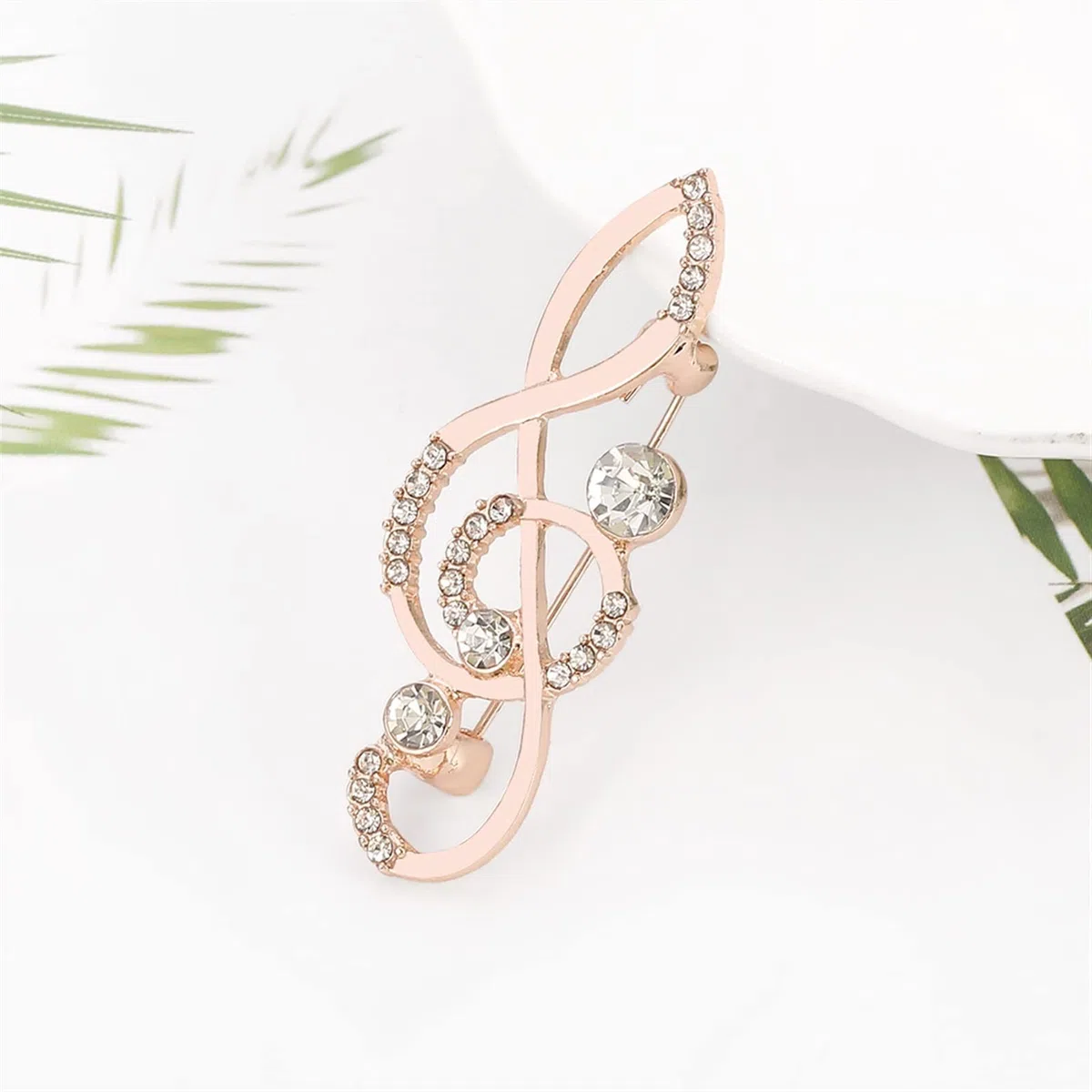 Brosche Pin für Frauen Musik Brosche Pins Metall Strass Musiknote Brosche für Frauen Schmuck Brosche Einfaches Zubehör für den Alltag Brosche