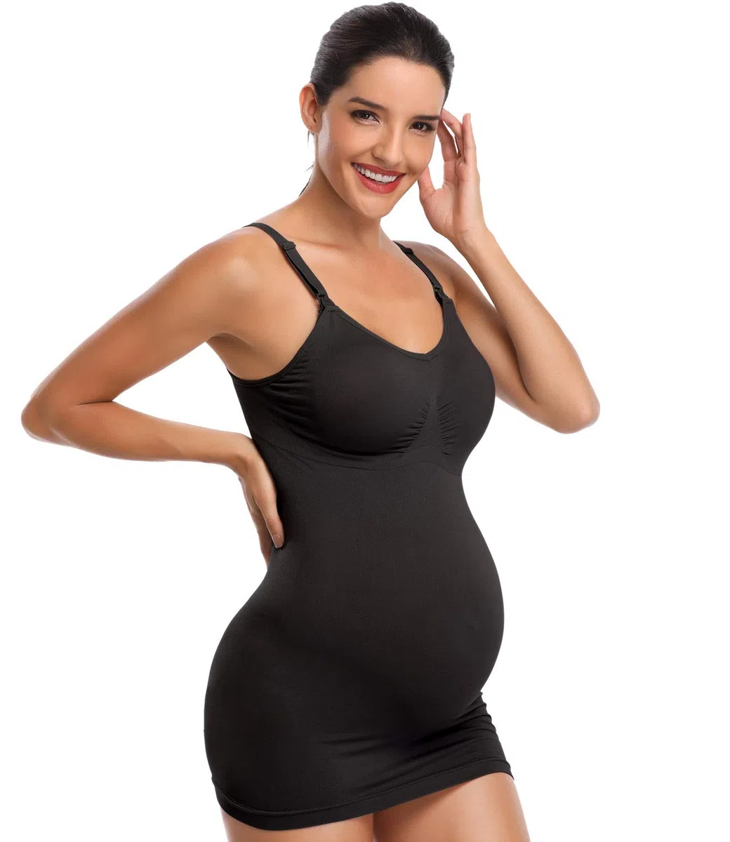 Damen Nursing Tank Tops Built in Bra Trägershirt/Cami Shirt