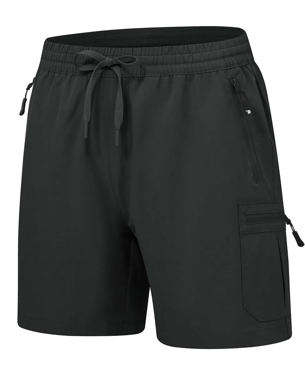 YSENTO Damen Wanderhose Kurz Sommer Leichte Cargohose Sporthose Arbeitshose Schnelltrocknend Atmungsaktiv Outdoor Shorts