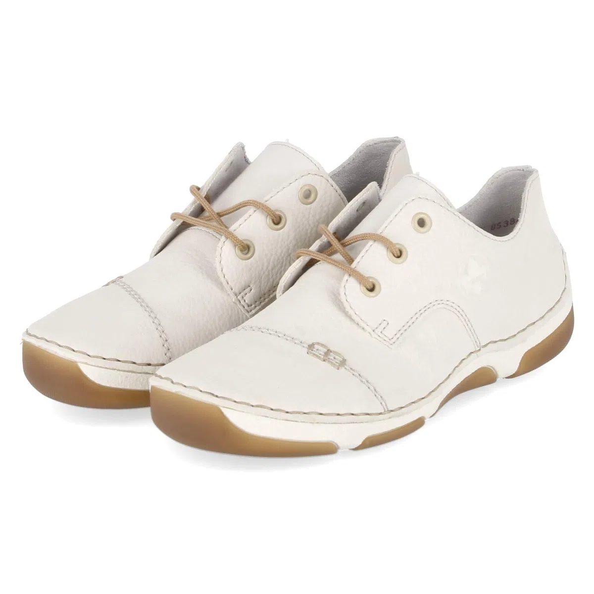 Rieker 55920-80 Damen Schnürschuhe Kunstleder in Weiss - Gr. 36