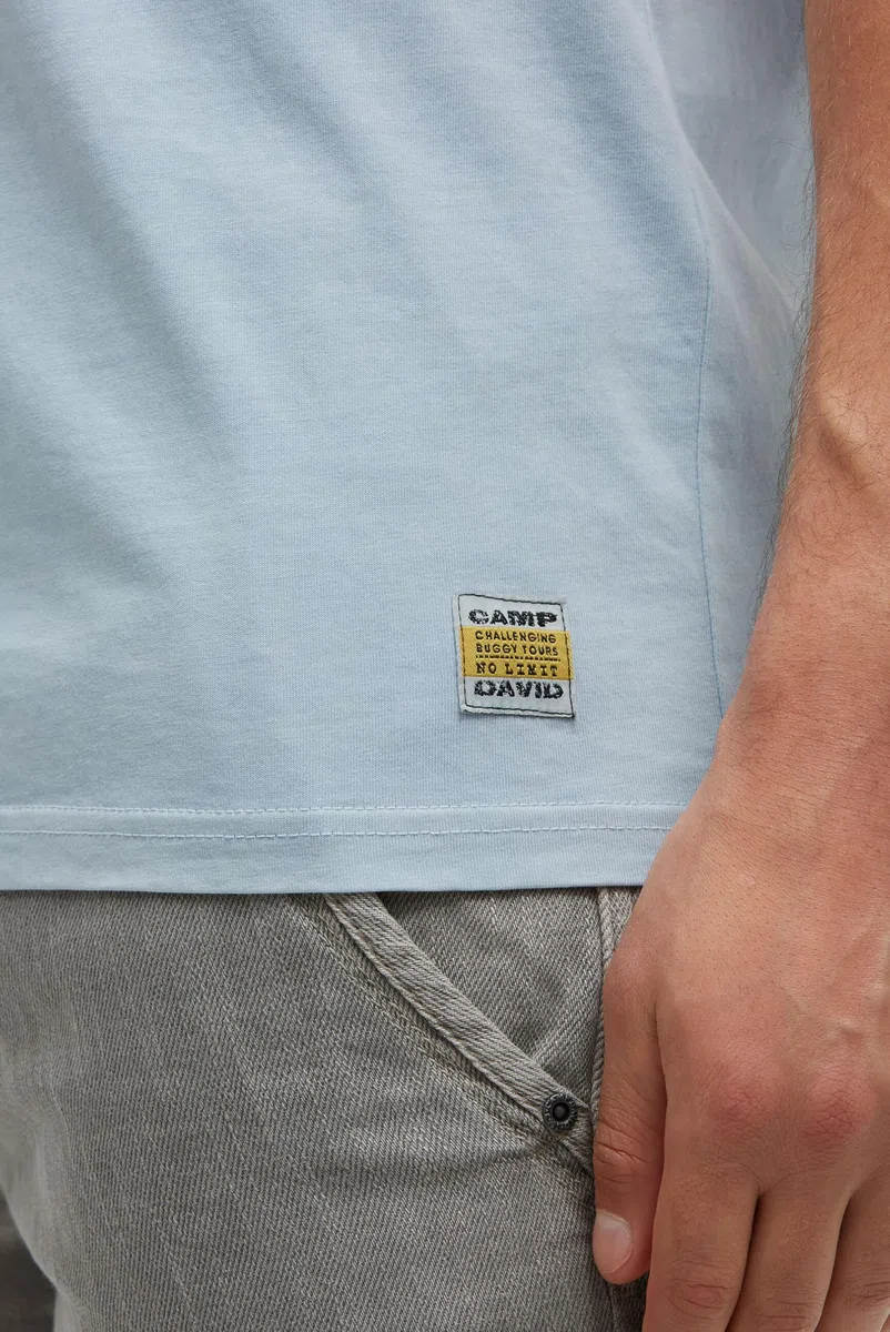 Camp David Herren T-Shirt mit Photo- und Rubber-Print