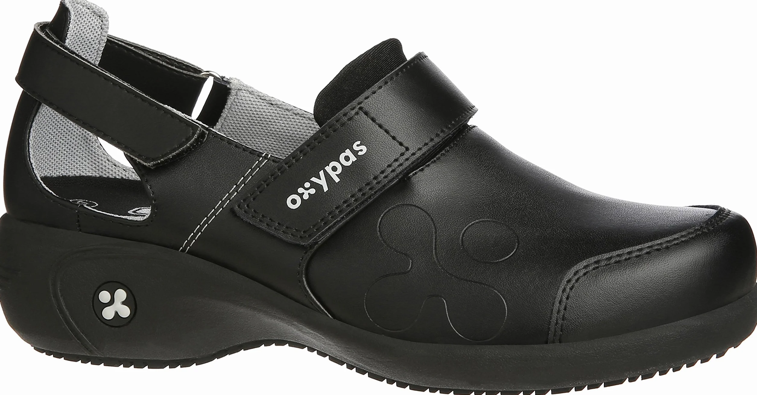 Oxypas Arbetsschuhe aus Leder - SALMA - Sicherheitsclog für Damen, rutschfeste und Bequeme Schuhe ideal für Krankenhaus und Pflege, Schwarz, 39 EU