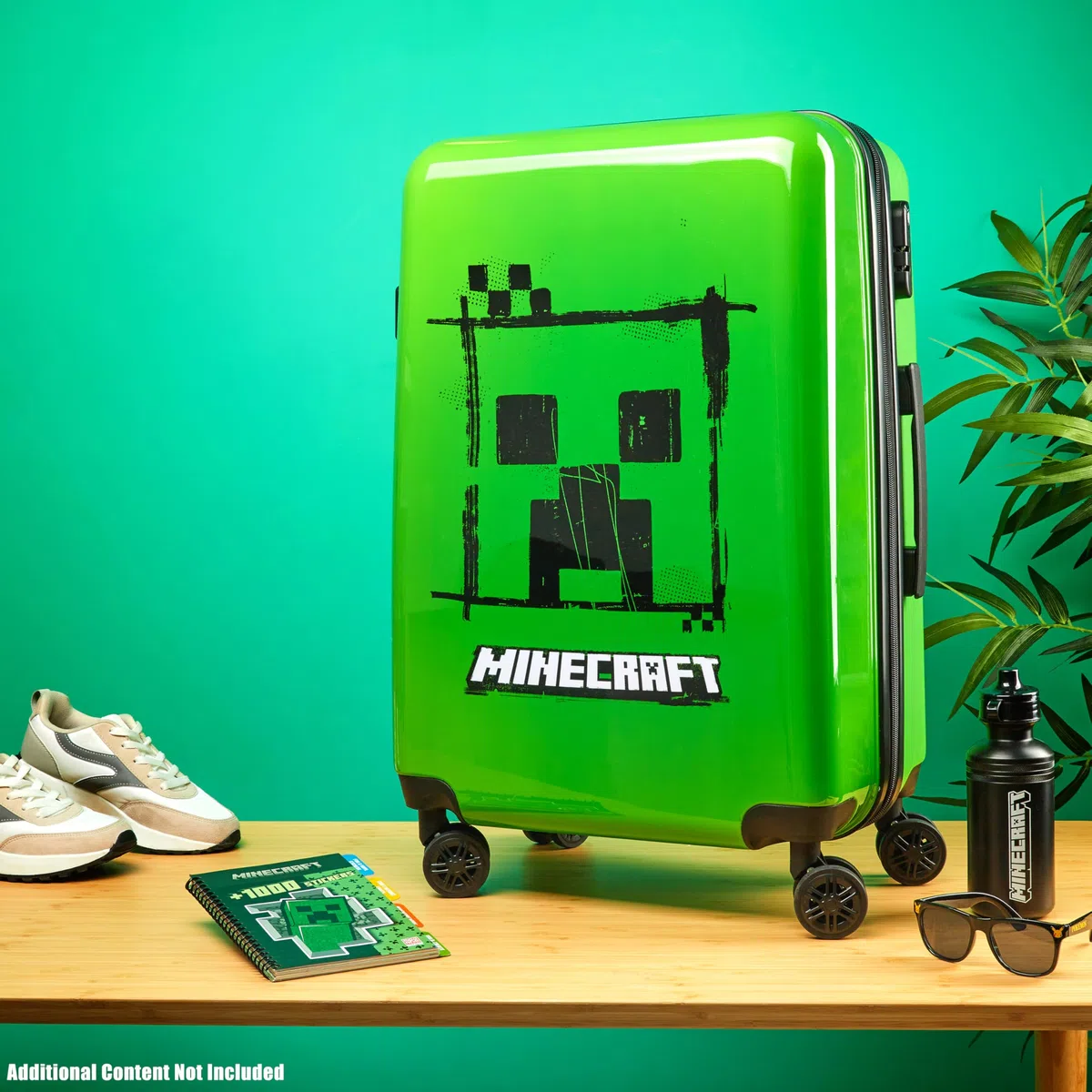 Minecraft Hartschalen Koffer Trolley Kinder Reisekoffer Leicht Reisetrolley 4 Rollen für Mädchen Jungen und Teenager