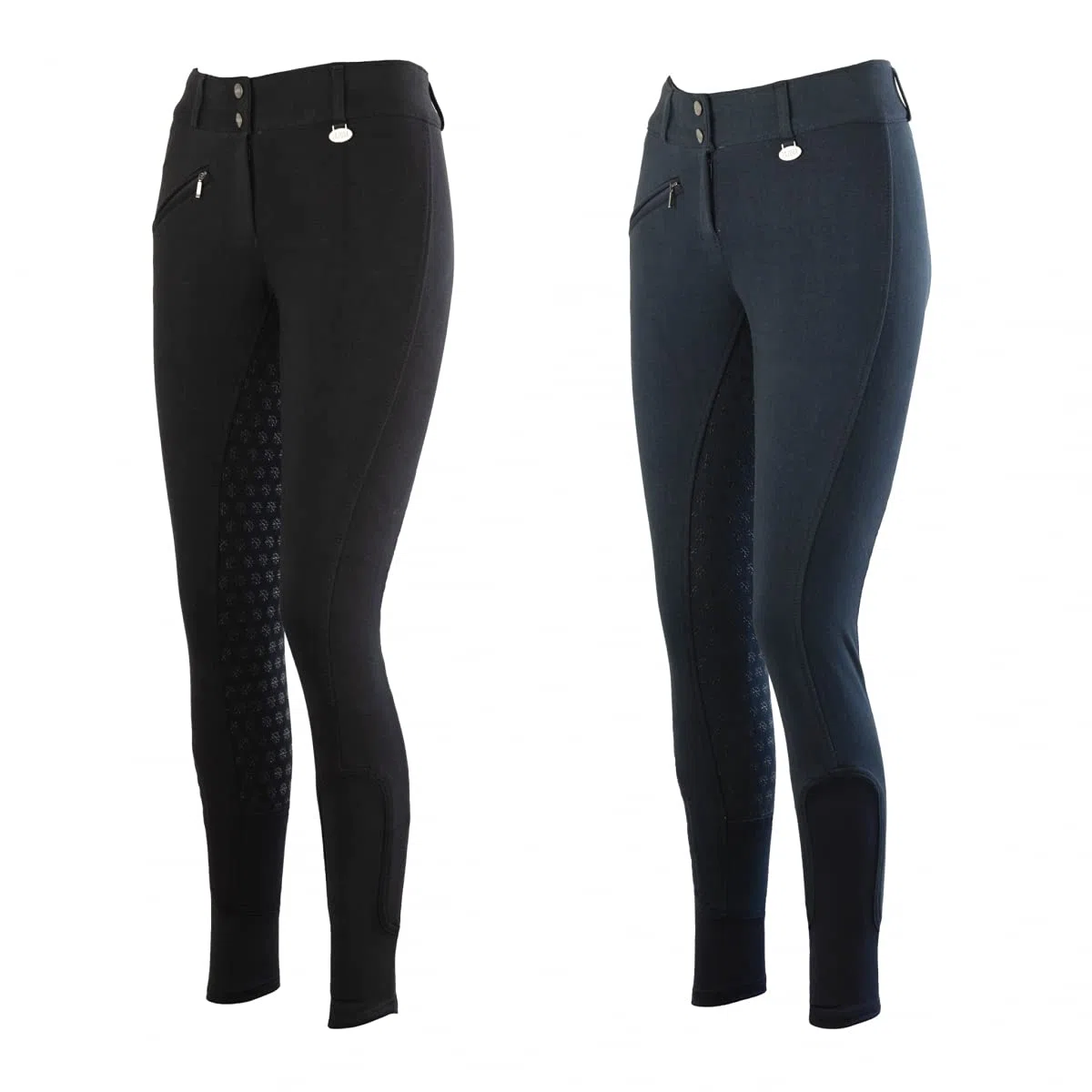 Lazura - Winter Reithose für Damen & Kinder Comfort | mit Silikon Vollbesatz & Fronttasche | warme Reitleggings in Nachtblau oder Schwarz | Reitbekleidung in Größe 104-176 & 36-48