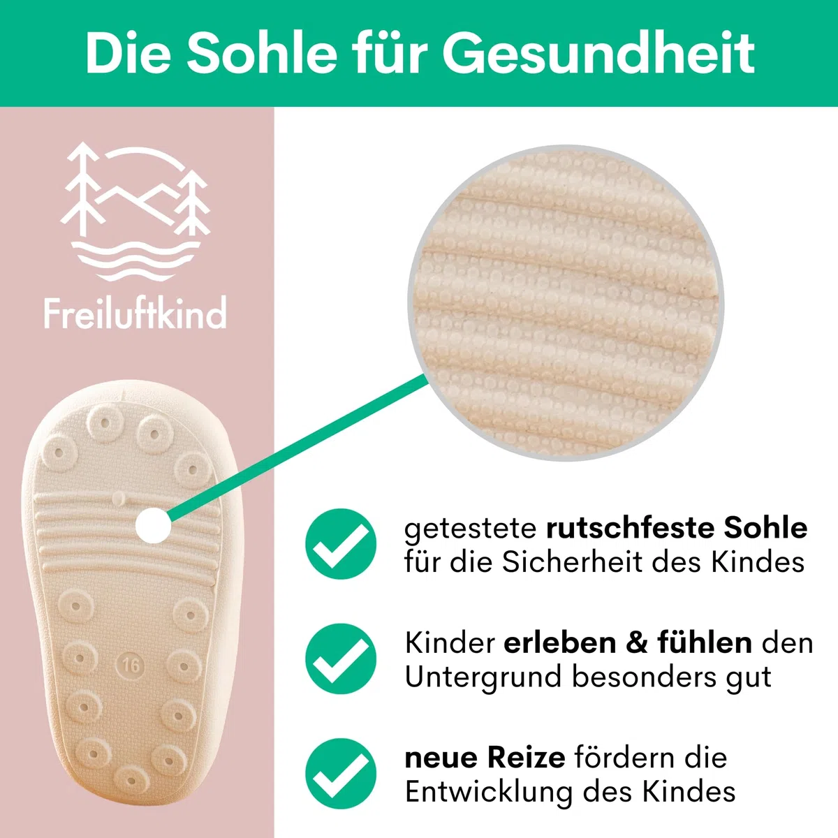Freiluftkind Das Original – Tonto rutschfeste Barfußschuhe – Unsere Kinder-Barfußschuhe unterstützen Dein Kind für eine ideale und gesunde Fußentwicklung
