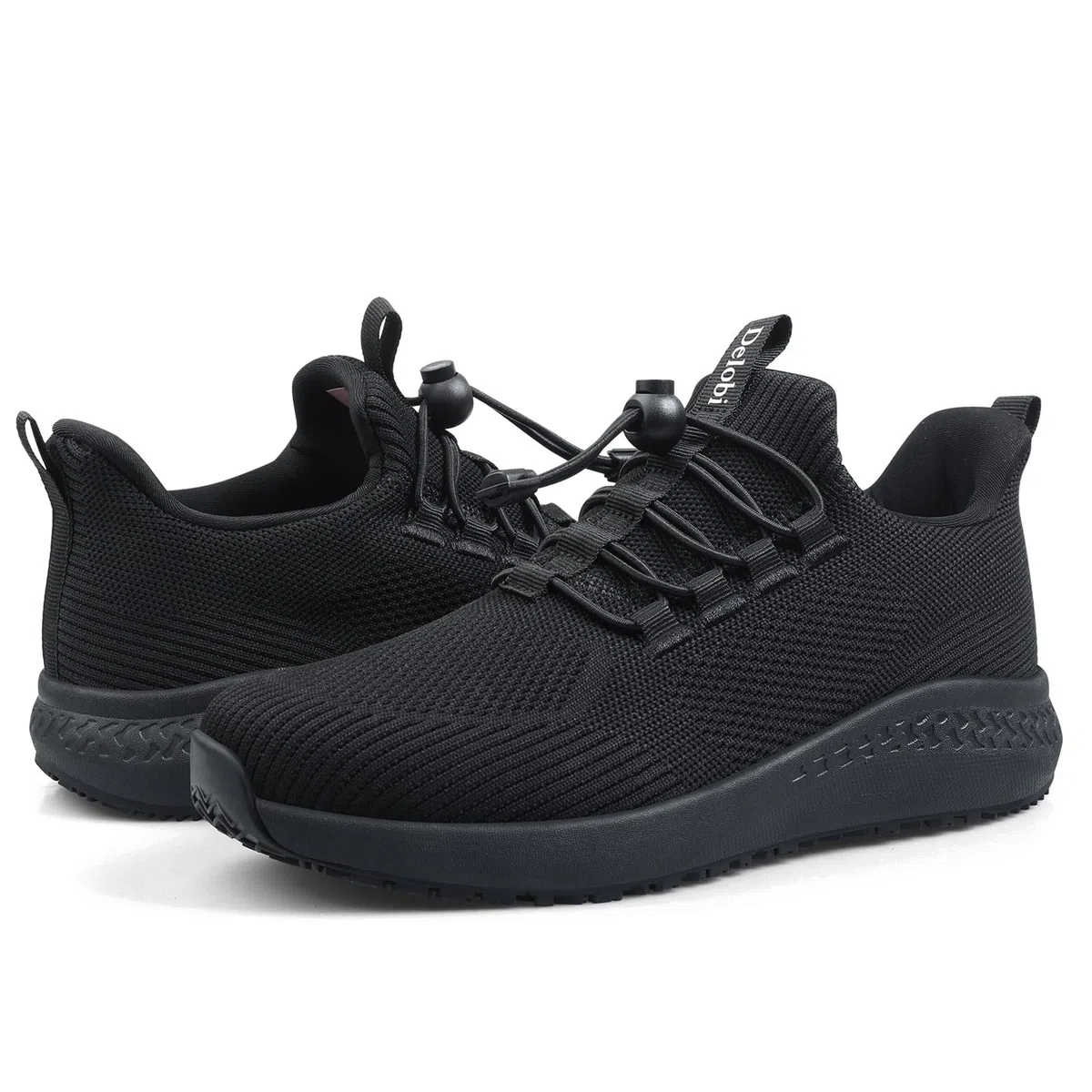 Arbeitsschuhe Herren - Rutschfest Wasserdicht Küchenschuhe, Leichte Atmungsaktiv Schuhe, Schockabsorbierend mit Langanhaltender Bequemlichkeit für Gastronomie, Pflege & Gartenarbeit, Schwarz 38.5-48