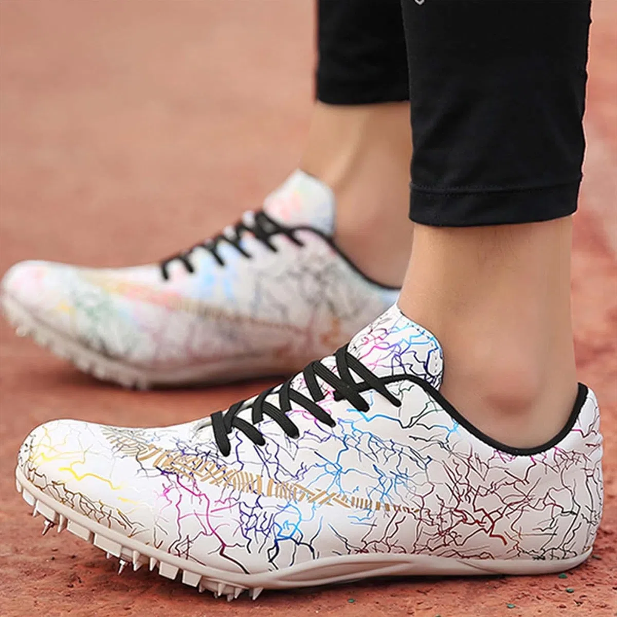 Leichtathletik Spike Lauf Sprint Schuhe Herren Licht Laufschuhe Für Sprints 8 abnehmbaren Nägel Leichtathletikschuhe mit Spikes Sprint Herren Kinder Damen Jugendsportschuhe