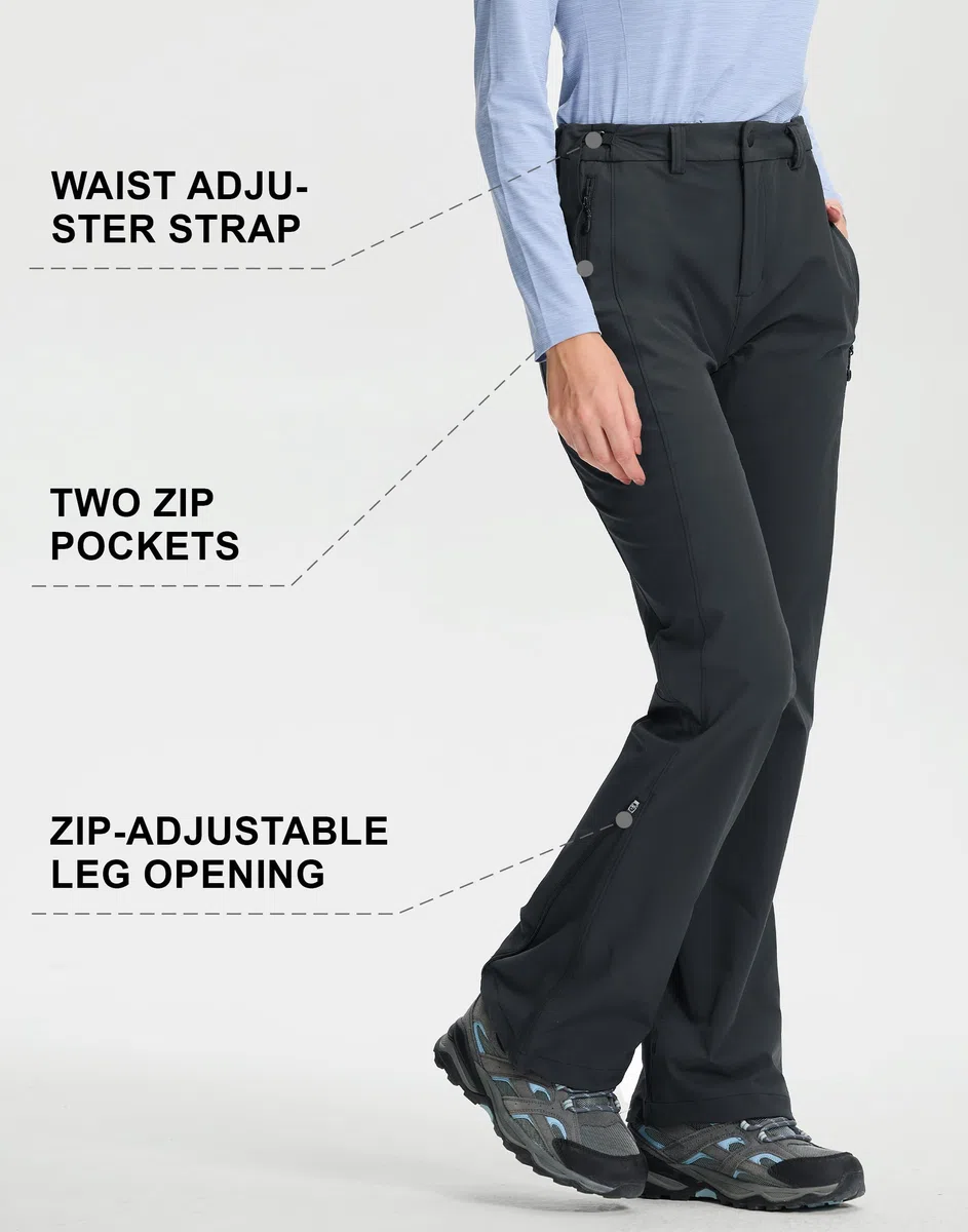 Pioneer Camp Wanderhose Damen 3-in-1,Funktionshose mit Reißverschluss-Convertible, Wasserdicht & Atmungsaktiv | Schnelltrocknend | 4-Wege-Stretch für Trekking, Radfahren