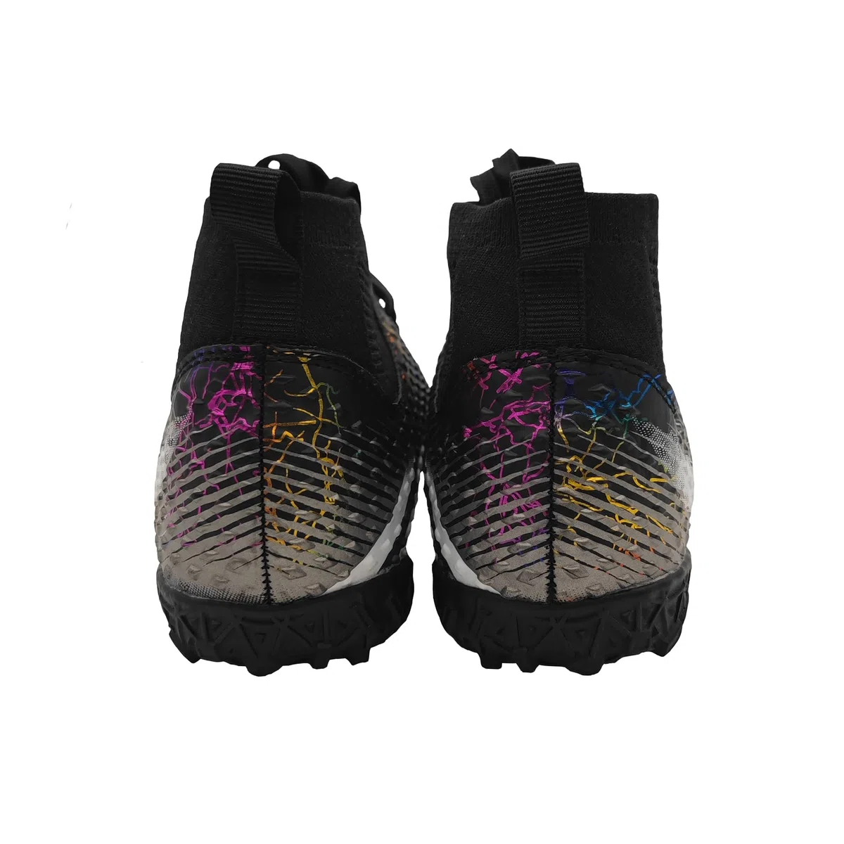 Große Kinder-Fußballschuhe, hohe Socke, Jungen, Fußballschuhe, Fester Boden, professionelle Sportschuhe, Outdoor, Schwarz, Gr.35-43