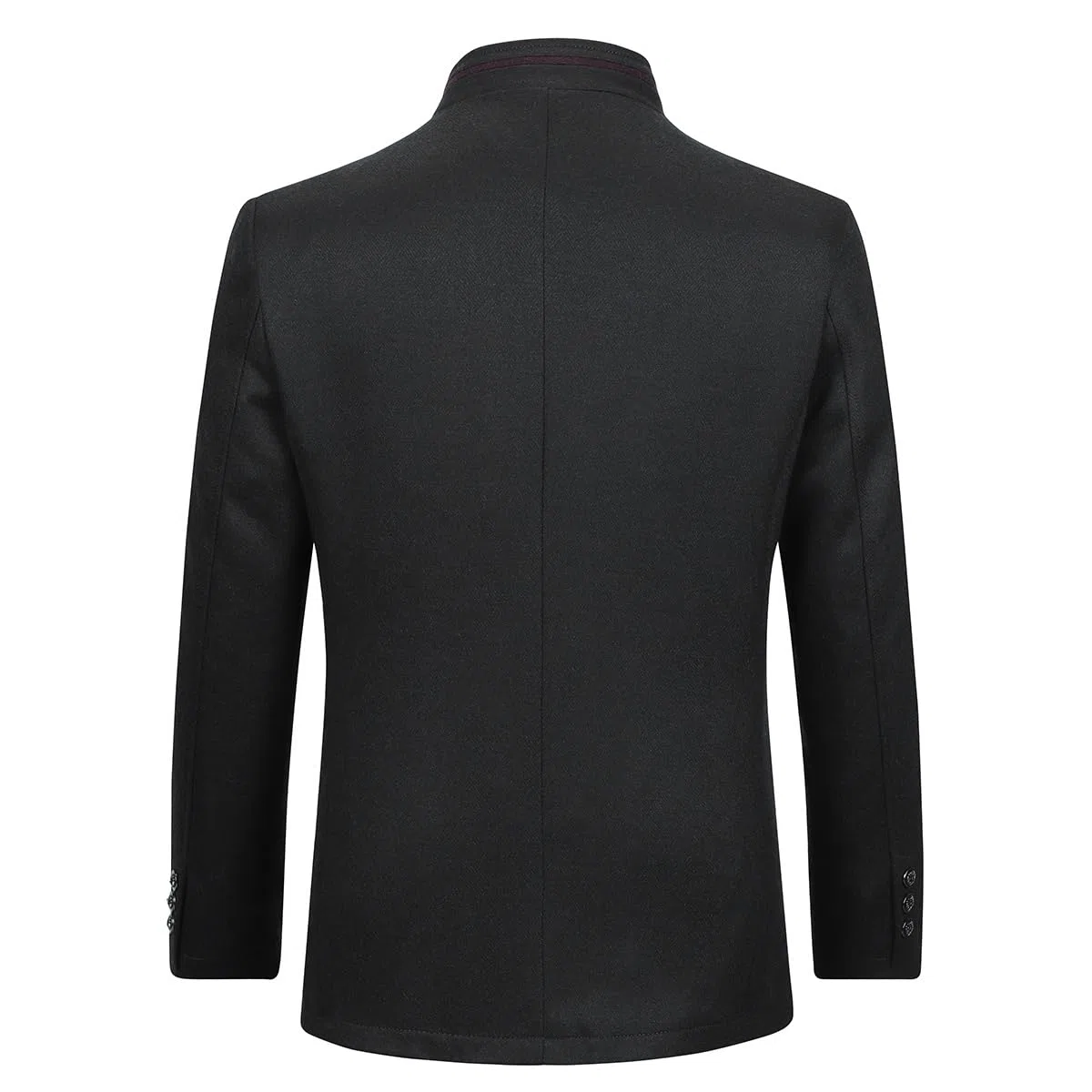 Allthemen Wintermantel Herren Kurzmantel Slim Fit Mantel mit Stehkragen Wolle Warm Wollmantel Business Freizeit