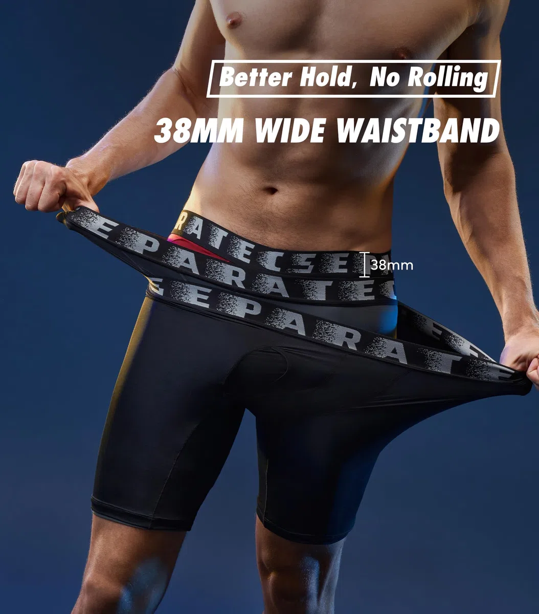 Separatec Herren-Unterwäsche, lange Beine, Boxershorts, Anti-Scheuern, separate Tasche, Unterwäsche für Herren, sportliche Unterstützung, Passform, 3 Stück