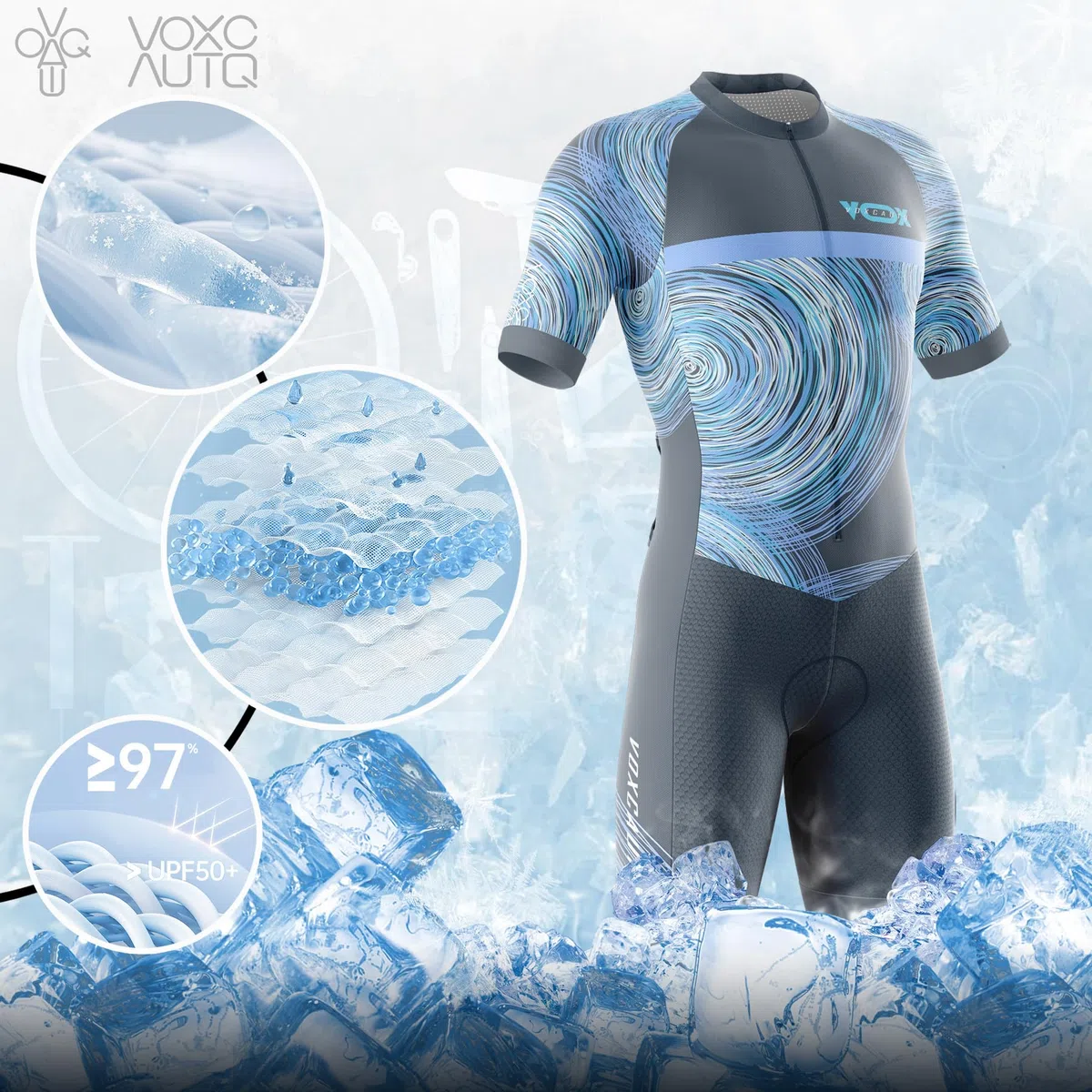 Herren Pro Fahrrad Skinsuit Kurzarm,Triathlon Anzug Herren,Einteiliges Radtrikot,Trisuit Einteiler,Triathlonanzug,3Taschen für Wettkampf Run,Cycle,Swim,Strumpfhosen