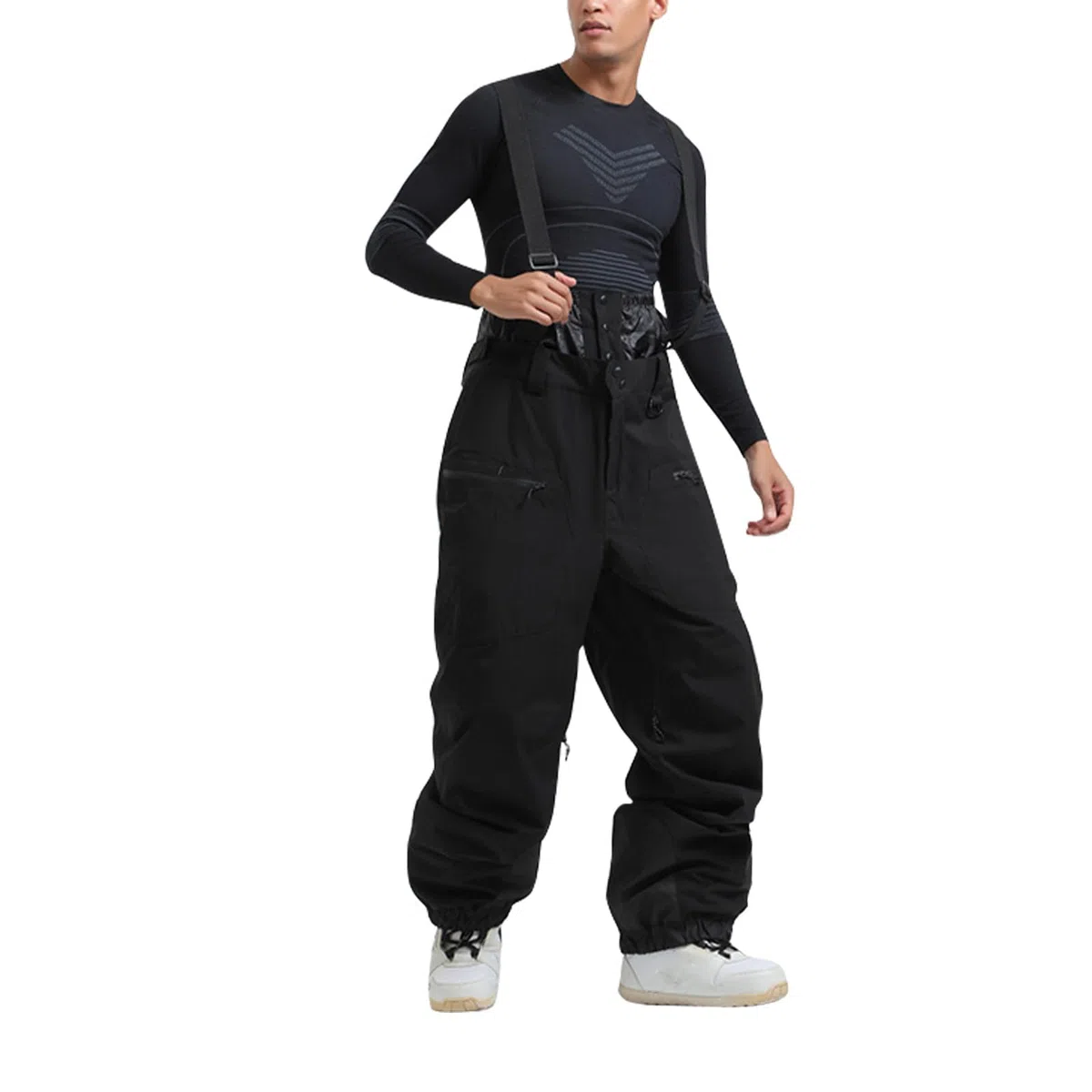 Skihose Herren Baggy Wasserdicht Mit Träger Snowboardhose Herren Latzhose Gefüttert Warm Schneehose Damen Winter Ski Atmungsaktiv Snowboardhose Mit Hosenträger Weit Ski Hosen Für Männer Dicke